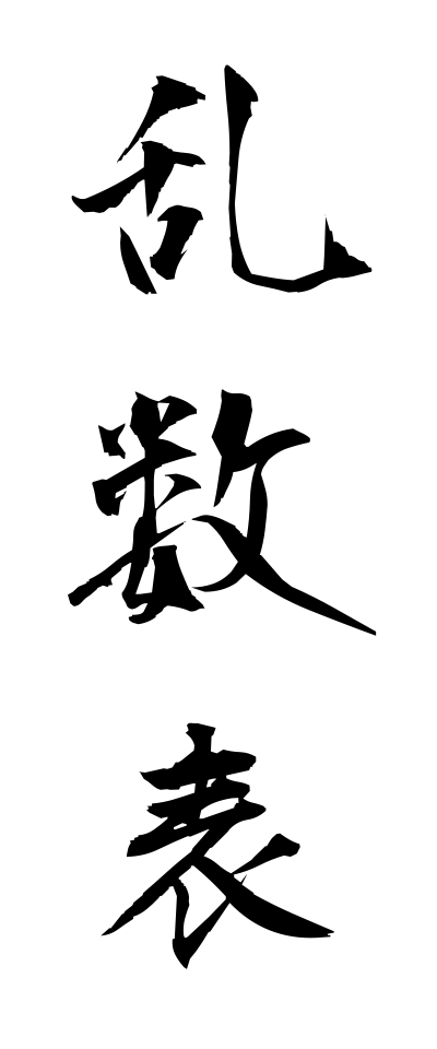 r10061乱数表らんすうひょう