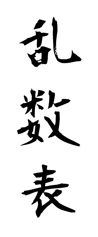 r10061乱数表らんすうひょう